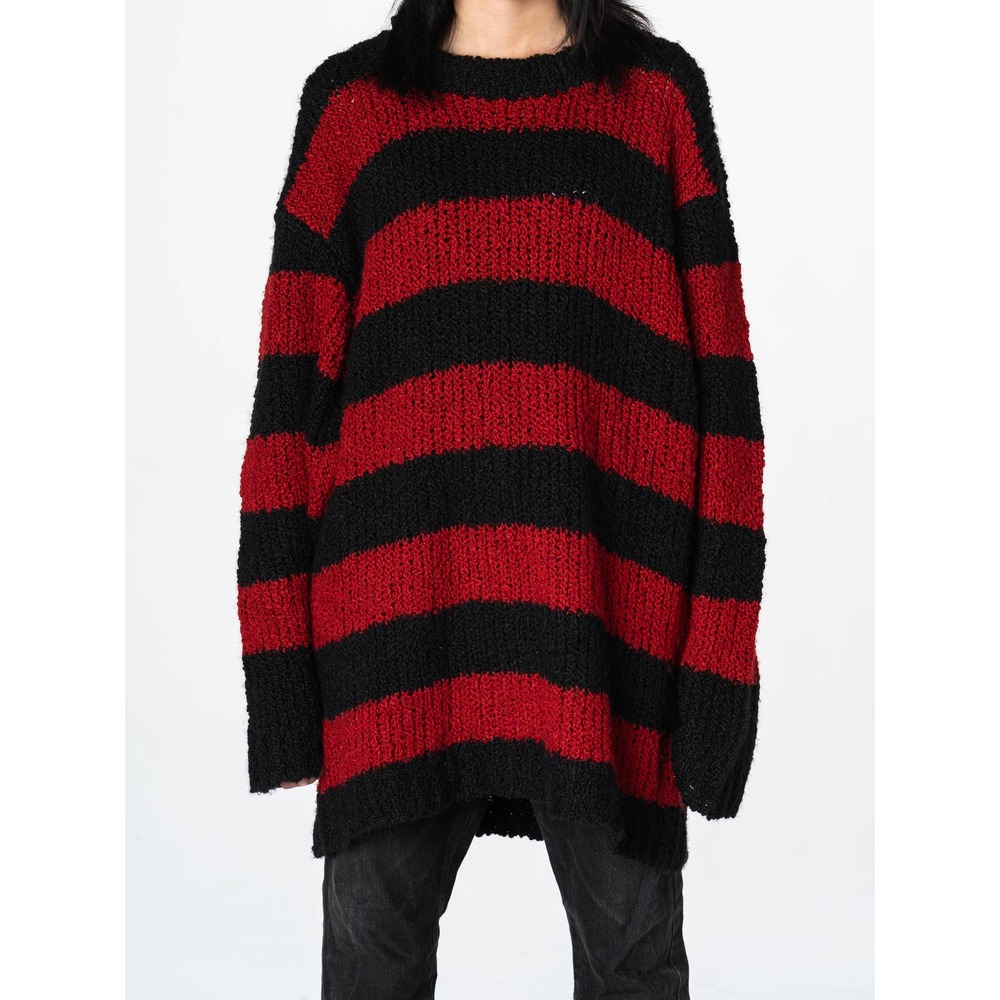 SS/AW03 Striped Grunge Knit Sweater
